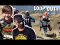 MY COUSIN'S BIG LOOP OUT!! Huckson Races Moto4Kids!