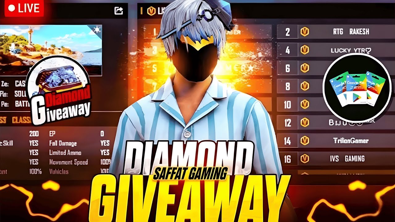 🔴LIVE TEAM CODE GIVEWAYS #saffatgaming #shortslive #youtubeLive # ...