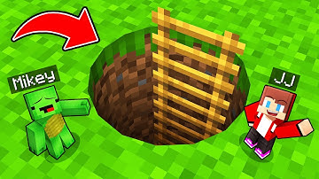 JJ and Mikey Build a Secret TINY BASE Inside TUNNEL in Minecraft - Maizen