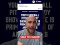 Talk to your coach &amp; prevent pitching overuse injuries