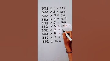 Write the Table of 332 in 17 second only..#maths #mathshack #mathstricks ‎@study_care0 