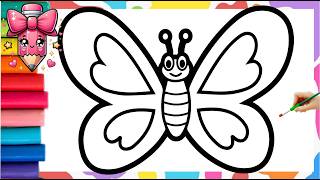 Drawing a Butterfly 🦋| Fun and Easy Art Tutorial for Kids | Butterfly Drawing Ideas Box