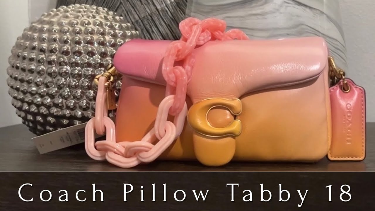 coach pillow tabby 18 pink