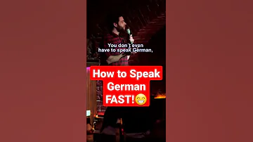 How to Speak German FAST!😁😁 #german #standupcomedy #funny