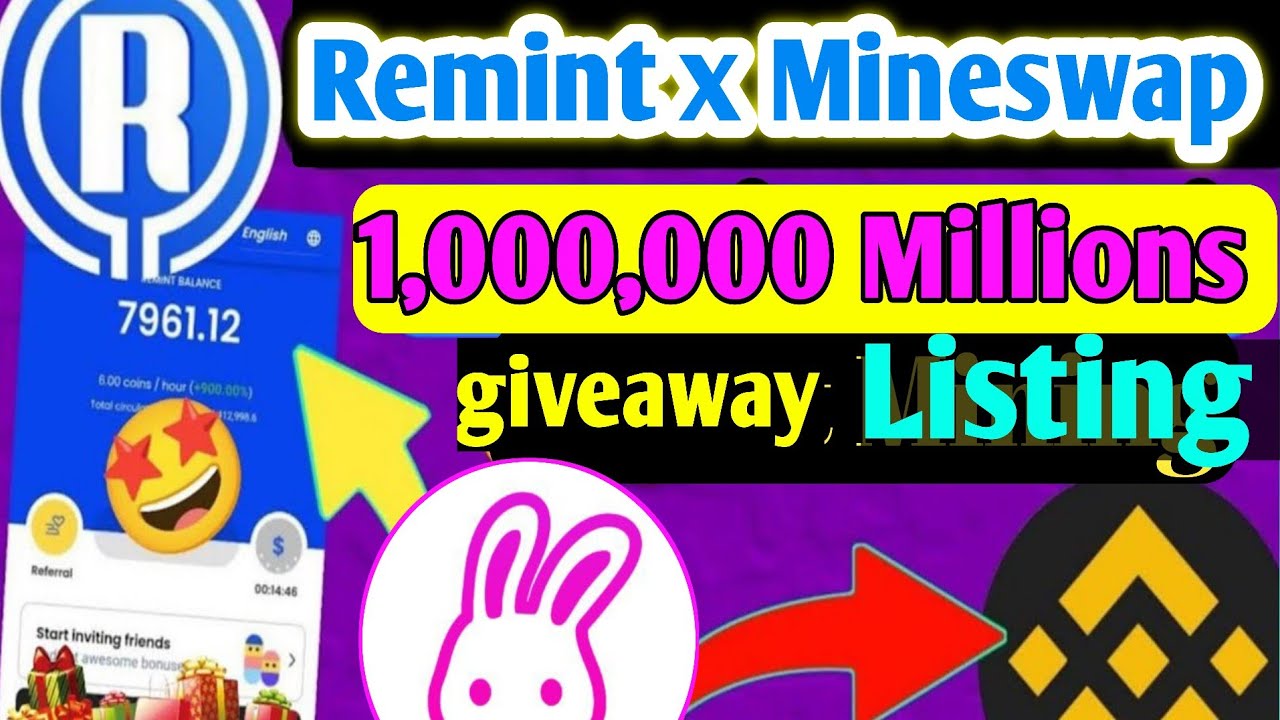Remint 🔥 Remint x Mineswap Giveaway 1,000,000M Remint Tokens Remint launches ...