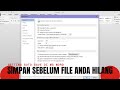Cara Mengaktifkan Auto Save Di Microsoft Word || Simpan Otomatis