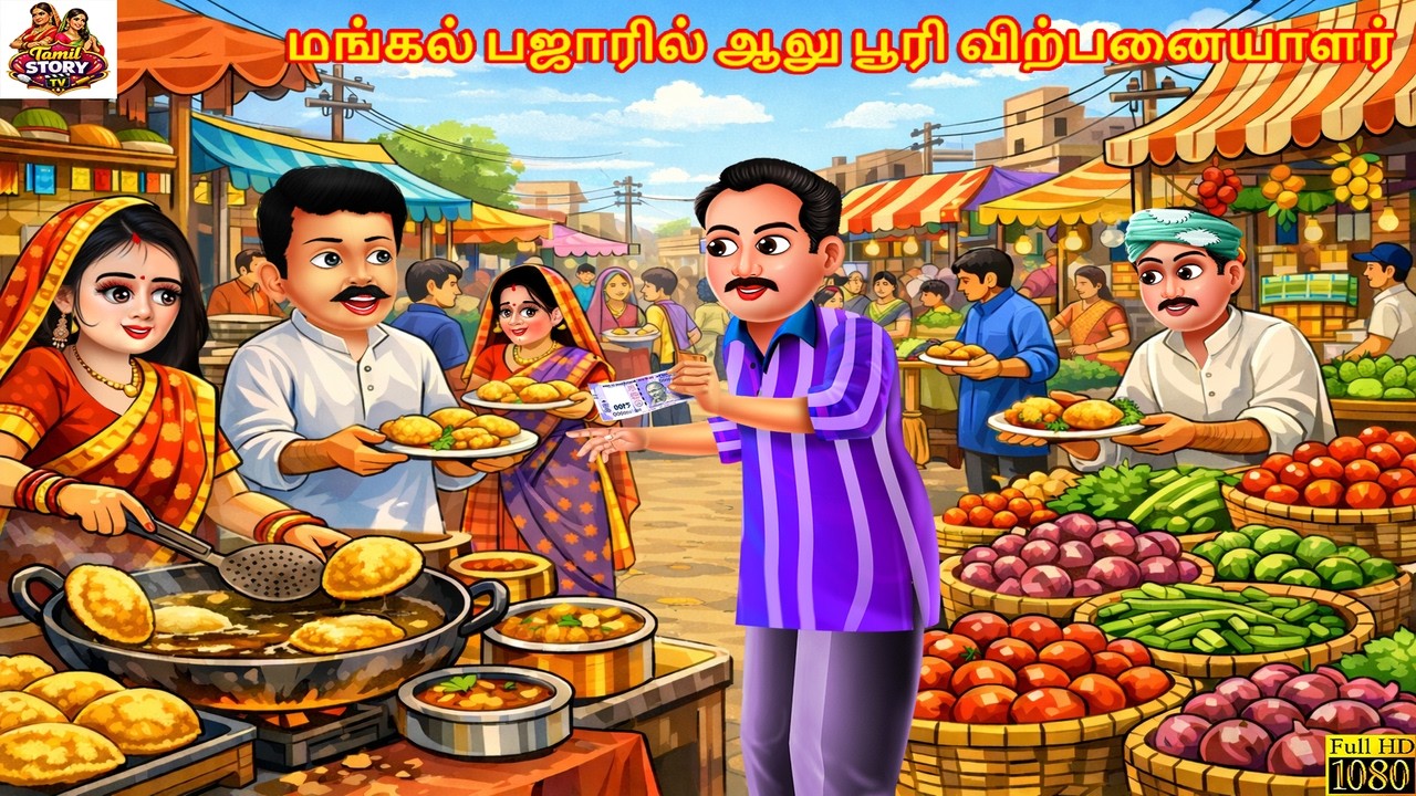 Maṅkal pajāril ālu pūri viṟpaṉaiyāḷa | Tamil Stories | Tamil Moral Story | Tamil Cartoon | Kahaniya