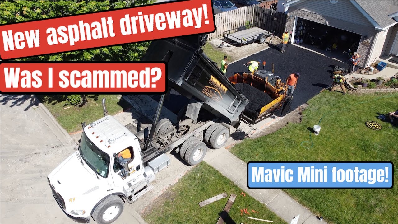 New Asphalt Driveway - Was I Scammed? Aerial footage done with the DJI Mavic Mini