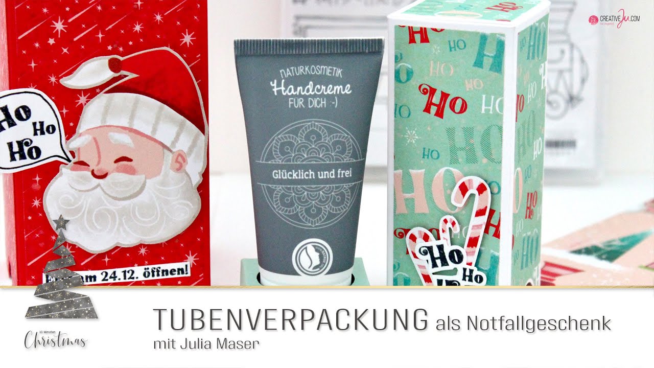 10 Minuten Christmas DIY - Tubenverpackung für Duschgel als Notfallgeschenk | Stampin' Up!