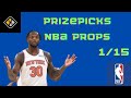 PRIZEPCKS NBA PLAYER PROPS 1/15