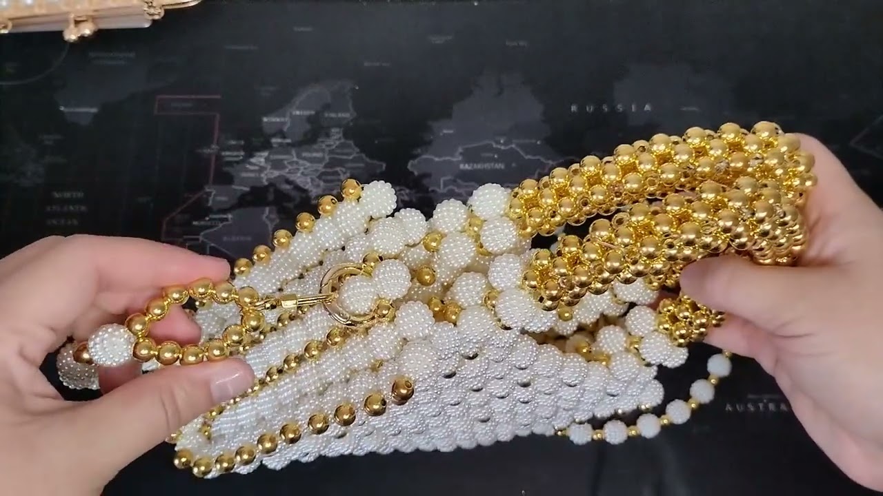 🔴 Сумки из бусин Шамбала, квадратные и на фермуаре