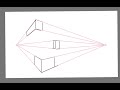 Drawing 3 cubes in Two Point Perspective Using AutoDesk Sketchbook