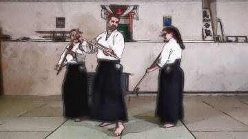 JO practice with 2 attackers - Aikido Virtual Dojo