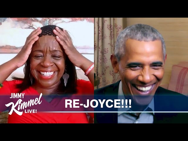 President Barack Obama Surprises Amazing Fan class=