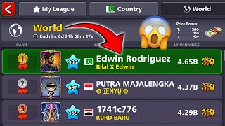 WORLD TOP 1 RANK IN 8 BALL POOL - WORLD LEAGUE TOP screenshot 2