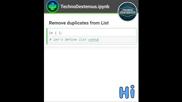 How to remove duplicate elements from list #python #TechnoDexterous #shorts #programming #tricks