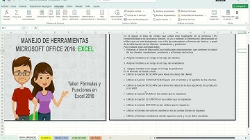 TALLER #2 FORMULAS Y FUNCIONES EXCEL 2016