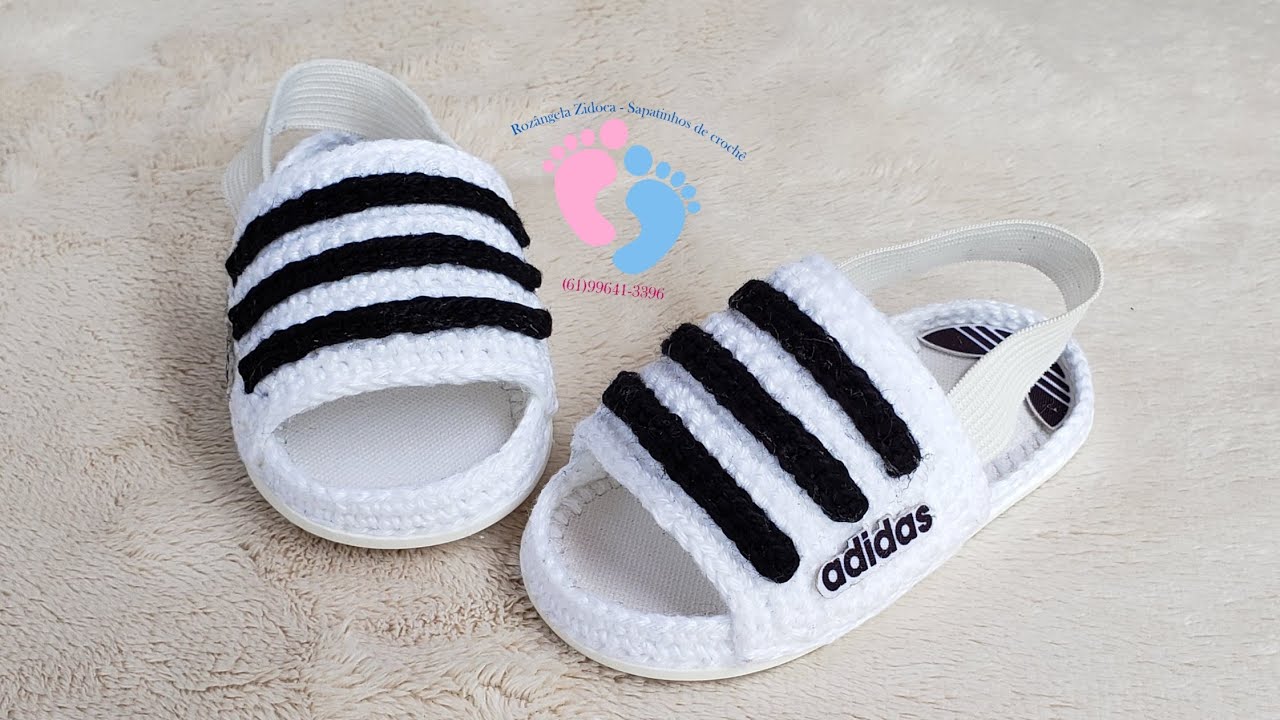 mensaje máquina instalaciones Crochet Adidas Baby Sandals - We Love Crochet