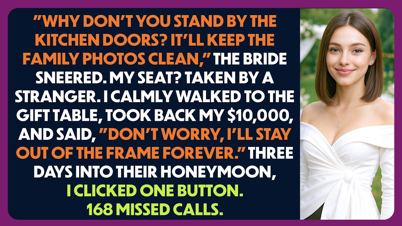 At My Brother’s Wedding, the Bride Sat Me by the Kitchen Doors—So I Took Back My $10,000 and Left
