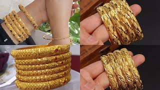 Latest #Lightweight #Gold Bangles Designs 2021/#Dailywear Gold Bangle Design||by Fashion Update