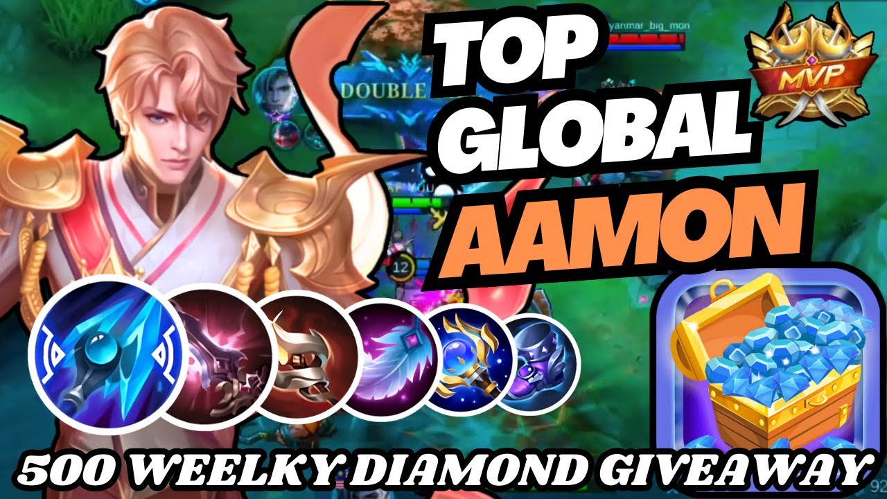 500 DIAMONDS ML GIVEAWAY | Aamon Best Build 2023 | Top Global Gameplay ...