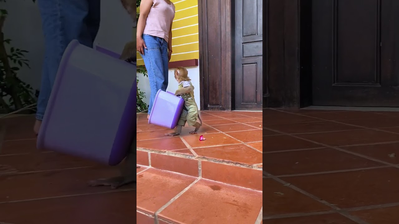 Hard working with Mom  