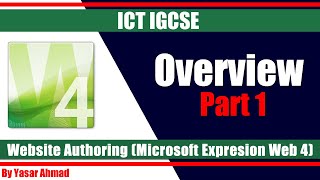 ICT IGCSE Web Authoring Microsoft Web Expression Overview Part 1