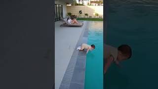 Distracted Mother Fails to Notice Her Baby Falling Into the Pool #baby #securitycamera Distracted Mother Fails to Notice Her Baby Falling Into the Pool #baby #securitycamera