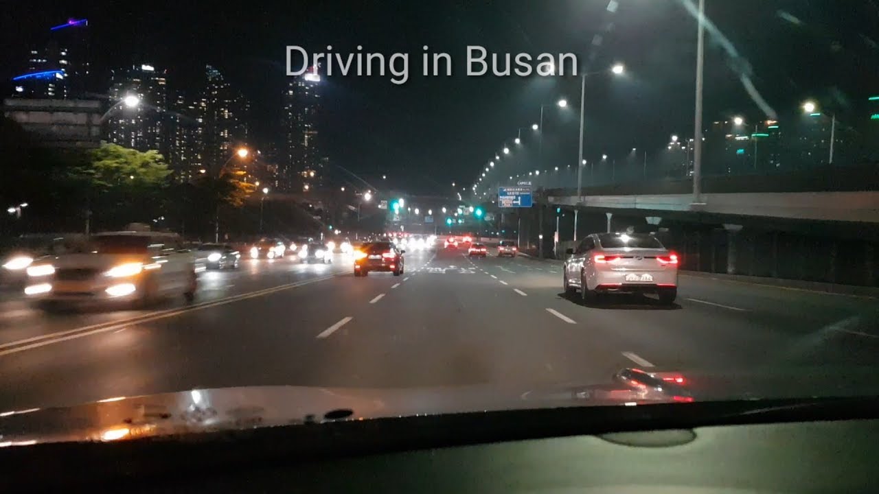 Driving in Busan/korea/부산 연제구 거제동-과정교차로-토곡사거리-수영교차로-장산터널-해운대 신시가지-장산역/언제나 즐거운 드라이브