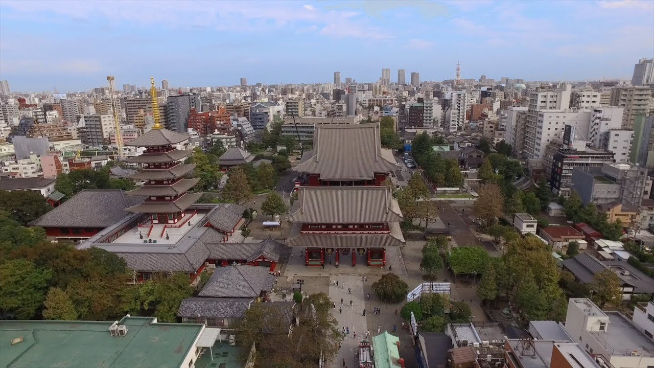 浅草 浅草寺 Asakusa Sensoji 雷門 スカイツリー ドローン 正式許可承認 スタビライザー撮影 Youtube