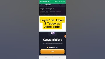 Layer 1 vs Layer 2 Tapswap New Video code | today tapswap new video secret code #tapswap