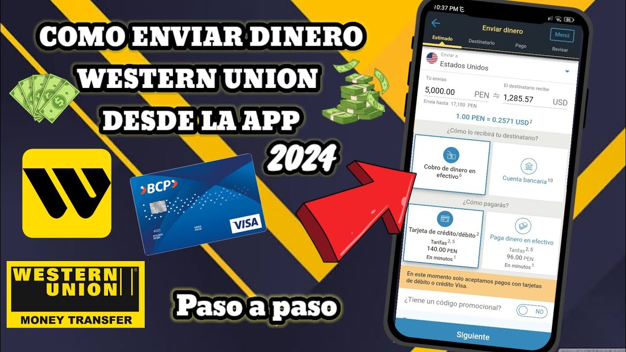 💰COMO ENVIAR DINERO DE WESTERN UNION DESDE LA APP PASO A PASO 2024