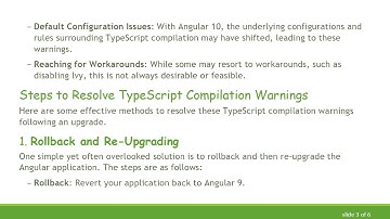 Solving Angular 9 to 10 Upgrade: Addressing TypeScript Compilation Warnings