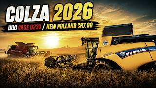 Magnifique duo pour cette moisson de colza 2026 | Case IH 8230 & New Holland CR7.90