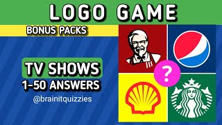 Logo Game, bonus packs | TV Shows answers. @brainitquizzes #logogame