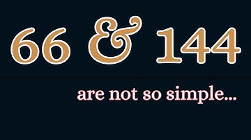 No simple groups of order 66 or 144.