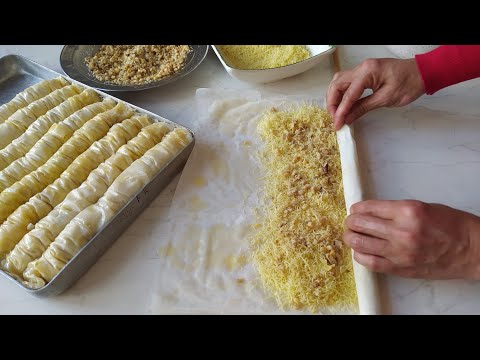 📣Baklava Benim İşim ✋5 Dakika Da 🔝Hazır Baklavalık Yufkadan Kadayıflı Burma Baklava Nasıl Yapılır