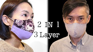 【3-Layer】2 IN 1 Breathable Mask Tutorial - DIY Printable Pattern Mask