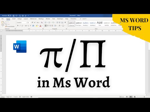 How to insert Pi symbol in Word (π or Π) [2021]