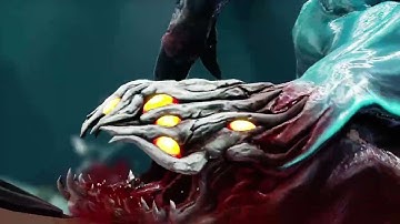 Metroid Dread Corpius cutscene (First boss battle)