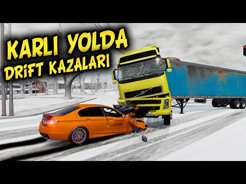 KARDA DRİFT KAZALARI // BMW PERT OLDU // BeamNG.drive // Diy Arduino steering wheel set