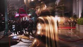 Loki attack at Stuttgart Germany - The Avengers (2012) movie scenes