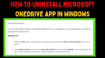 How to Uninstall Microsoft OneDrive App in Windows 11