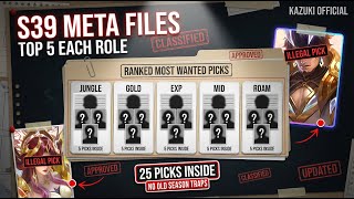 TOP 5 META HEROES FROM EVERY ROLE TO BAN OR PICK AFTER PATCH | S39