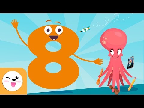 Nummer 8 - Lær å telle - Tall fra 1 til 10 - The Number Eight Song