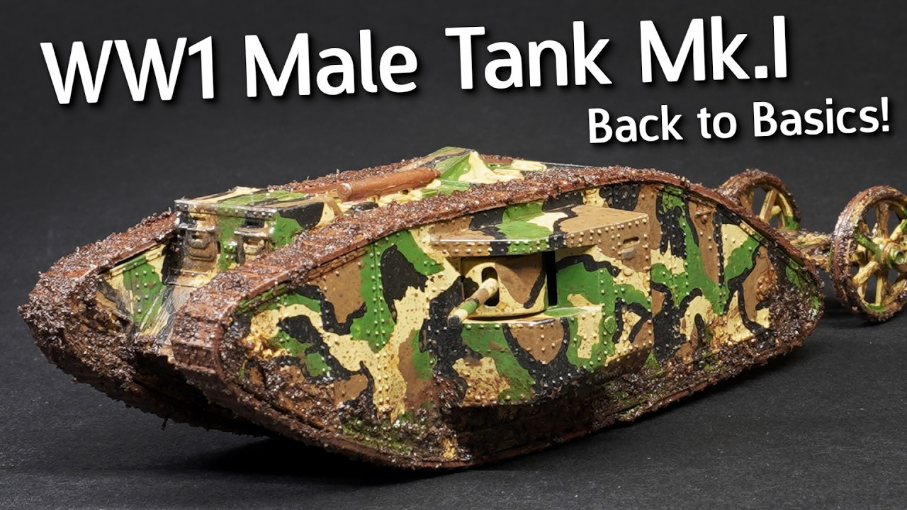 Going Back to Basics with the Airfix WW1 Mk.I Tank! Plastic Model Kit Build & Review