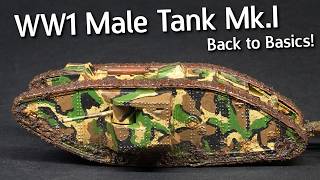 Going Back to Basics with the Airfix WW1 Mk.I Tank! Plastic Model Kit Build & Review
