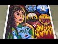 Global warming rangoli for competition | save earth  | save environment  | rangoli for competition