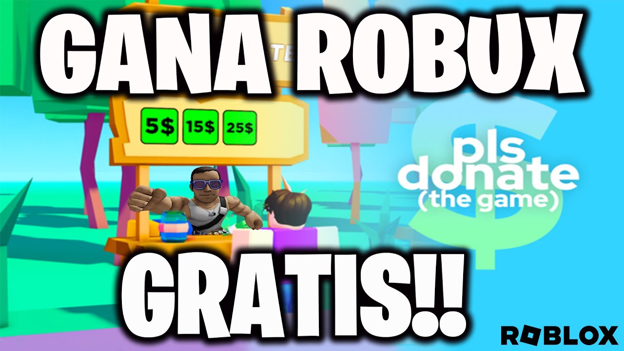 como ganhar robux grátis no pls donate 😁🤔 (no roblox) 