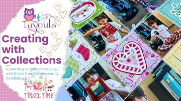 Opening Present - Doodlebug - Tinsel Time- Double Page Scrapbook Process - Life in Layouts